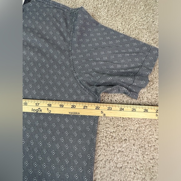 Robert Graham Gray Geometric Polo Shirt Men’s Medium Classic Fit Golf - Picture 8 of 8